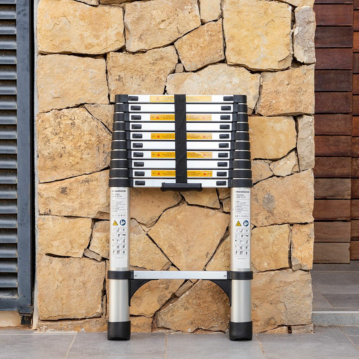 Teleskopstege Ladescop32 InnovaGoods Silvrig Metallic Plast 3,2 m (Renoverade A) - 3