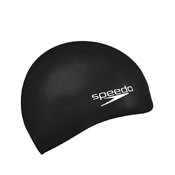 Badmössa Speedo PLAIN FLAT Svart Silikon