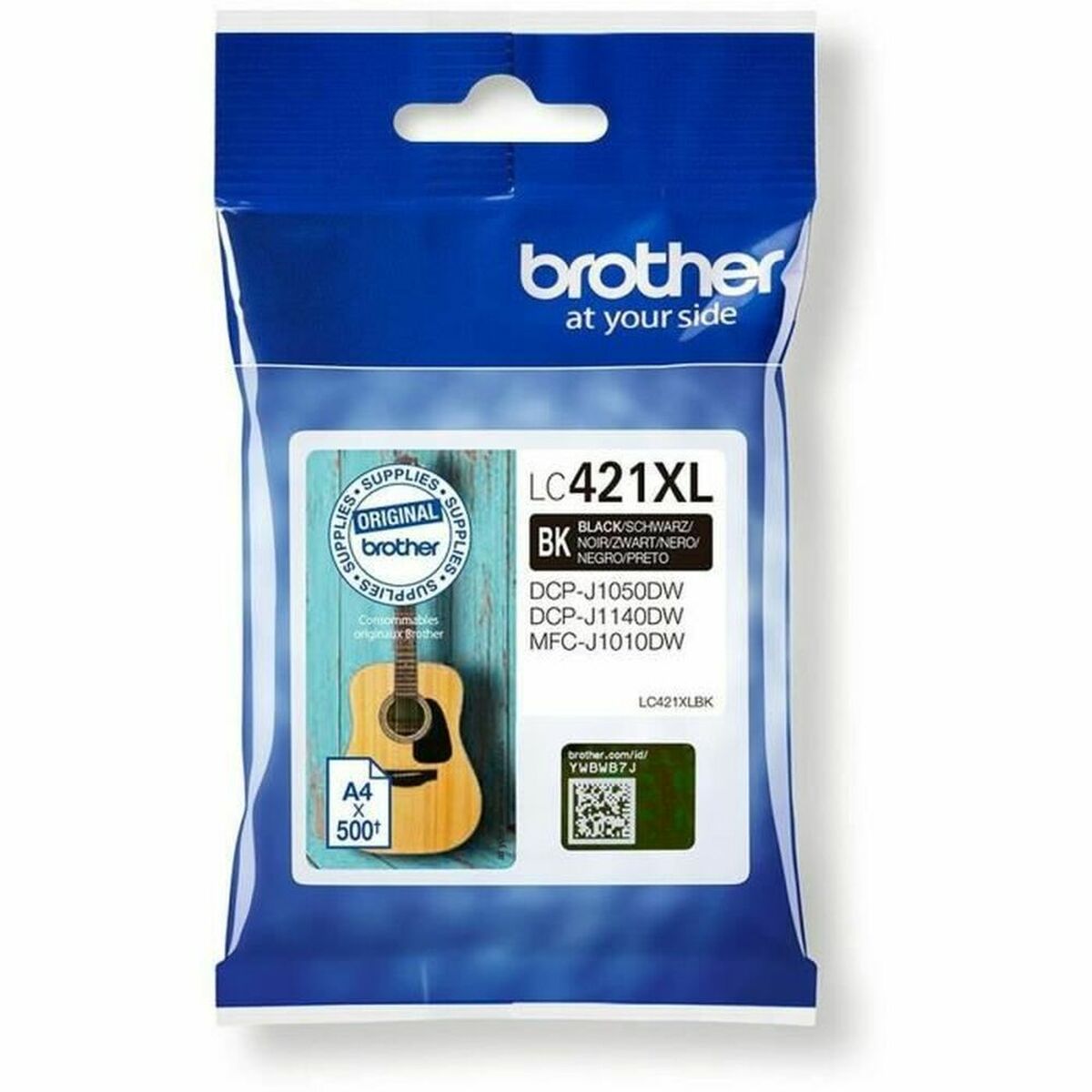 Original Bläckpatron Brother LC421XLBK Svart (1 antal)