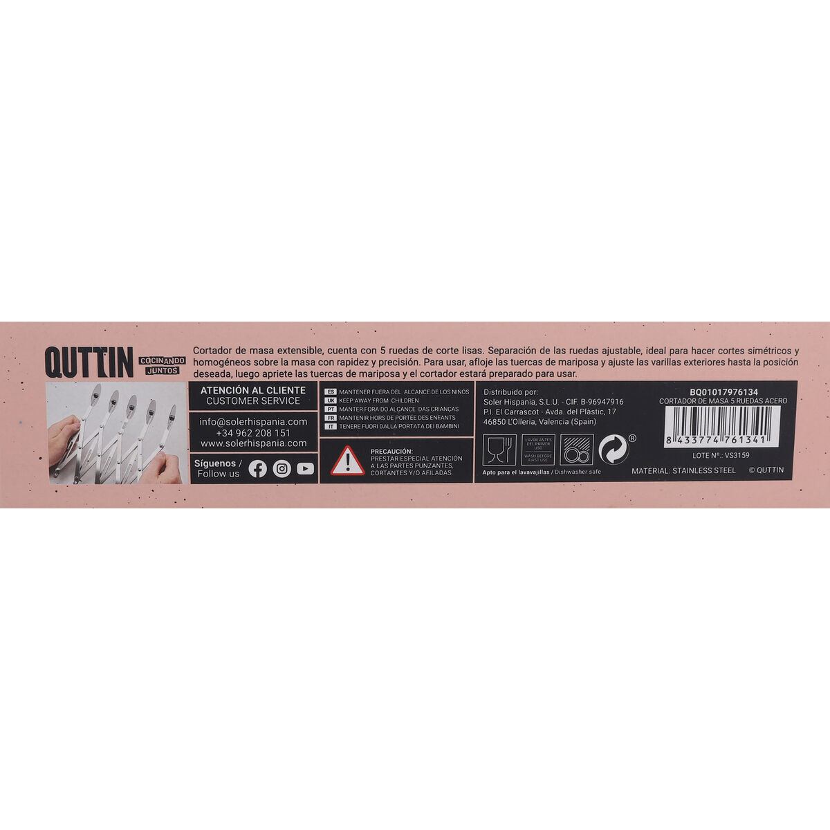 Degblandare Quttin Stål 24 x 5,7 x 5,1 cm - 5