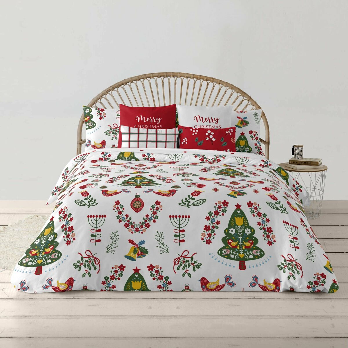 Påslakan Decolores Laponia Multicolour 175 Trådar 155 x 220 cm Säng 90