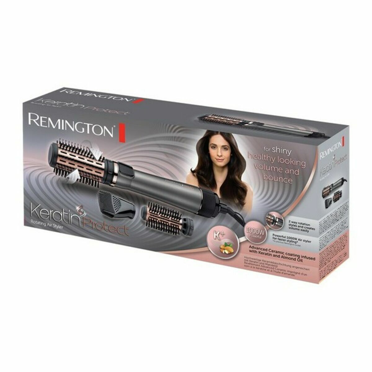 Styling borste Remington 45604560100 1000W Svart Guld Silvrig - 3