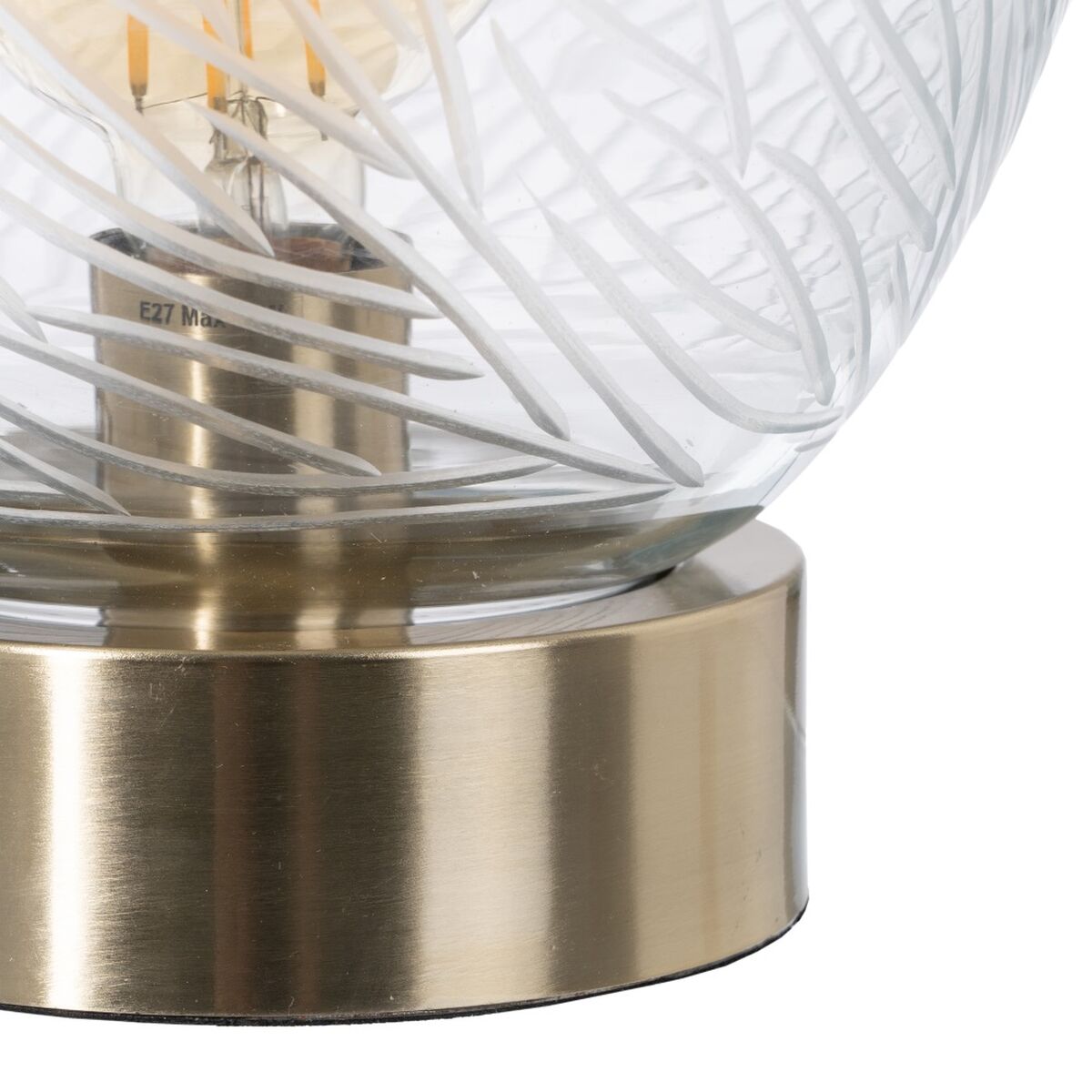 Bordslampa Gyllene Metall Glas Mässing Järn 40 W 220 V 240 V 220-240 V 22 x 22 x 31 cm - 3