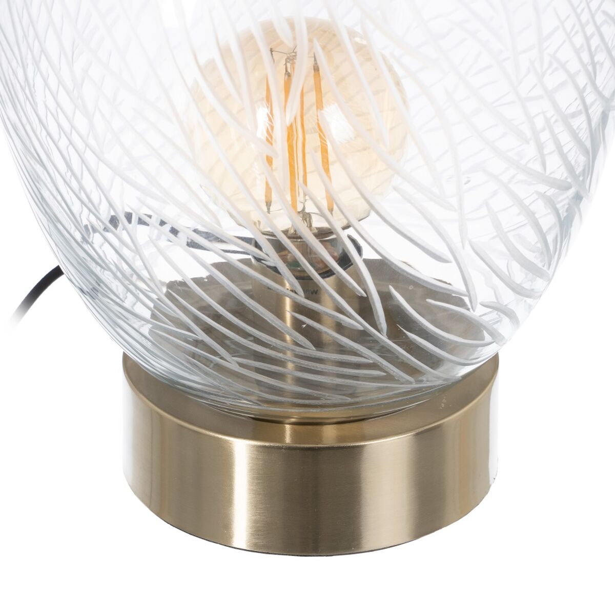 Bordslampa Gyllene Metall Glas Mässing Järn 40 W 220 V 240 V 220-240 V 22 x 22 x 31 cm - 4