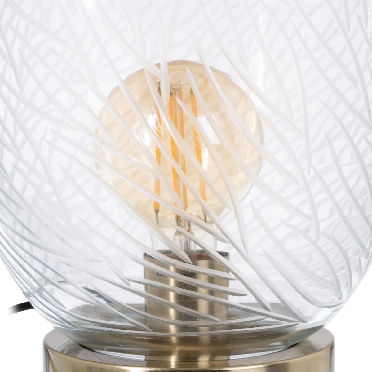 Bordslampa Gyllene Metall Glas Mässing Järn 40 W 220 V 240 V 220-240 V 22 x 22 x 31 cm - 5
