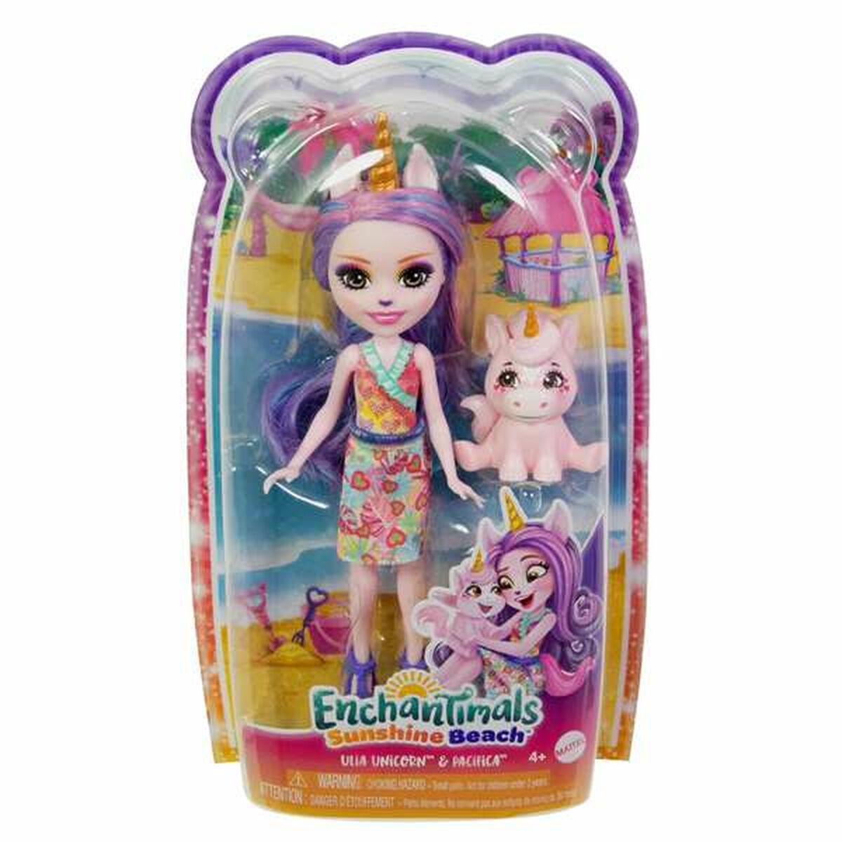 Docka Mattel Enchantimals Sunshine Island 15 cm Enhörning Husdjur - 2