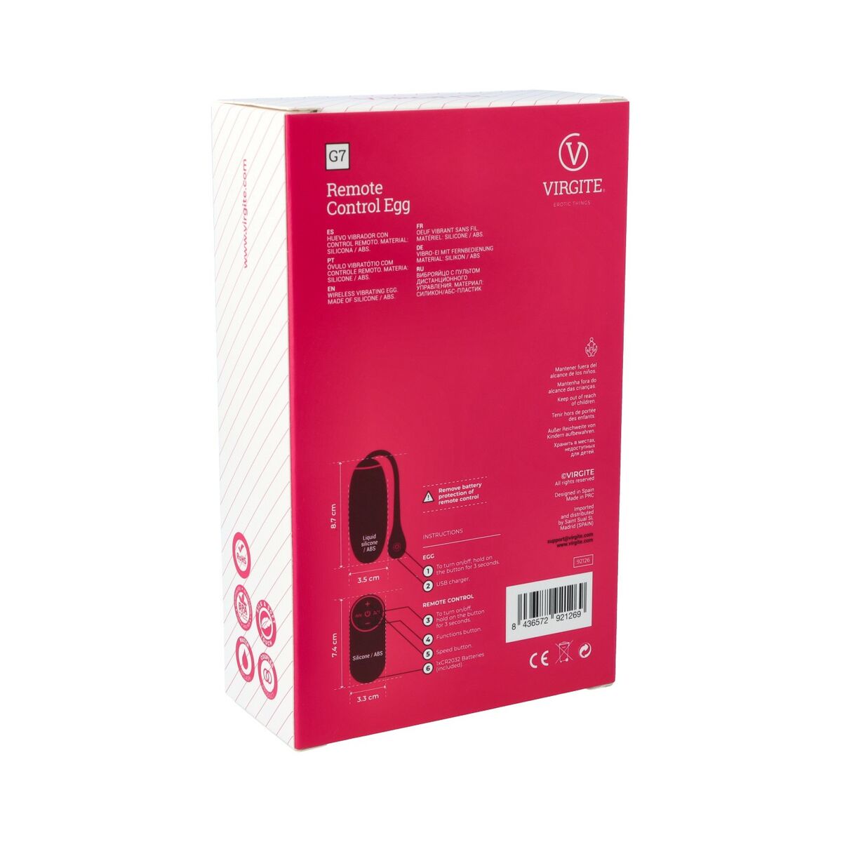 Äggvibrator Virgite Rosa - 5