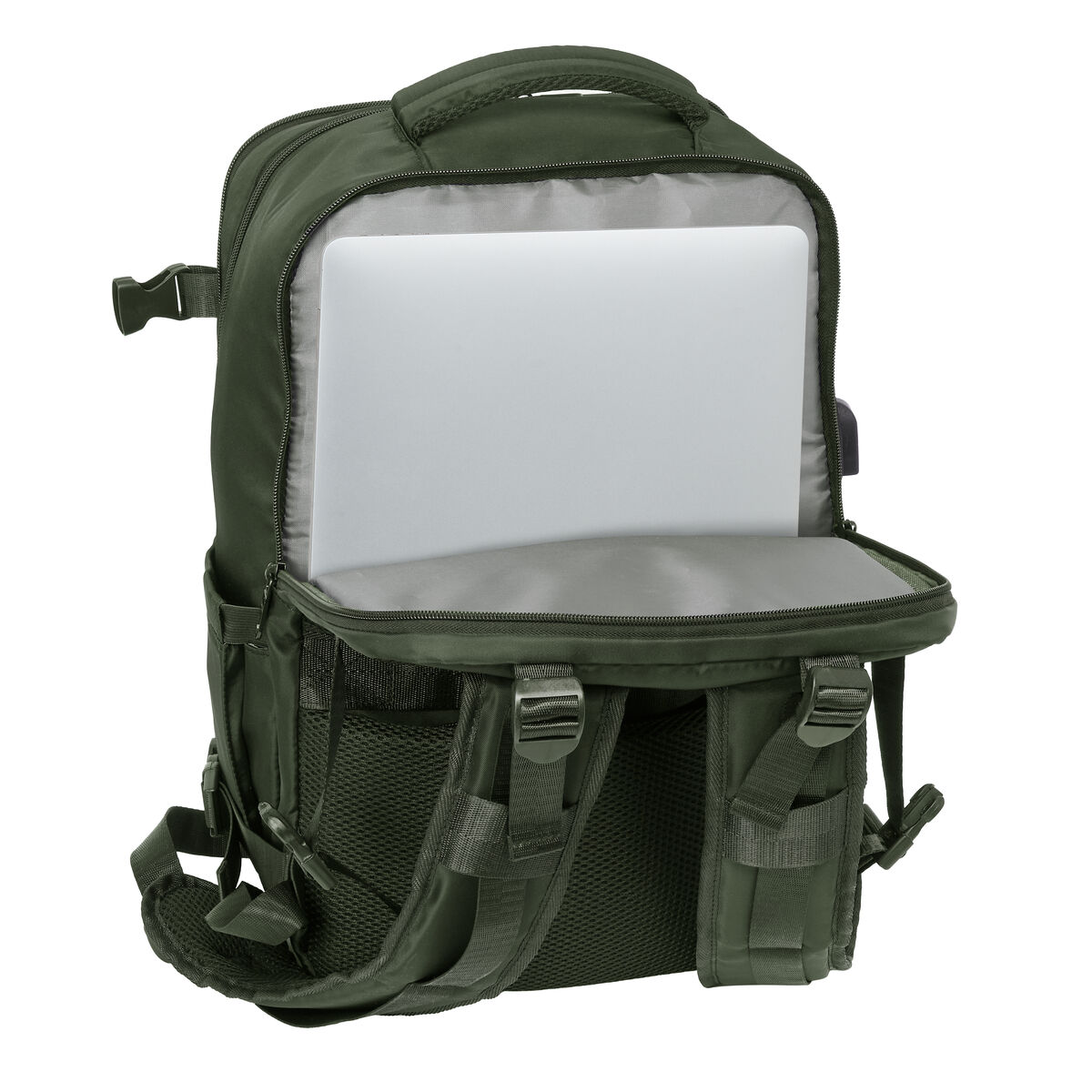 Skolryggsäck Safta Verde Armégrön - 6