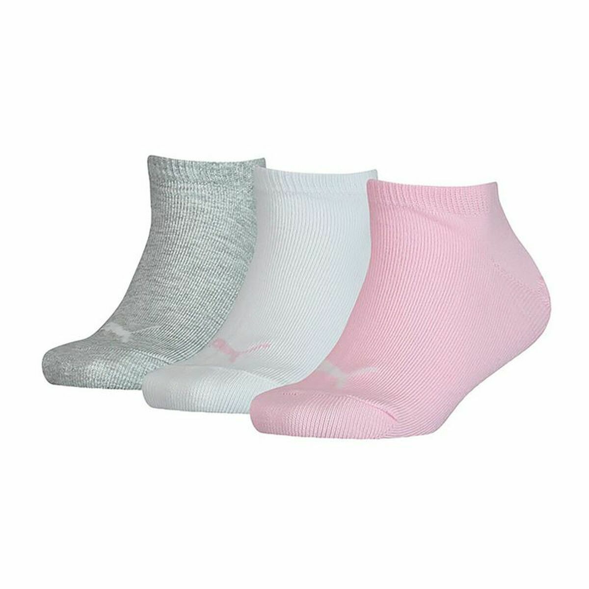 Sportstrumpor Puma Kids Invisible Grå Rosa Vit 3 antal - 6
