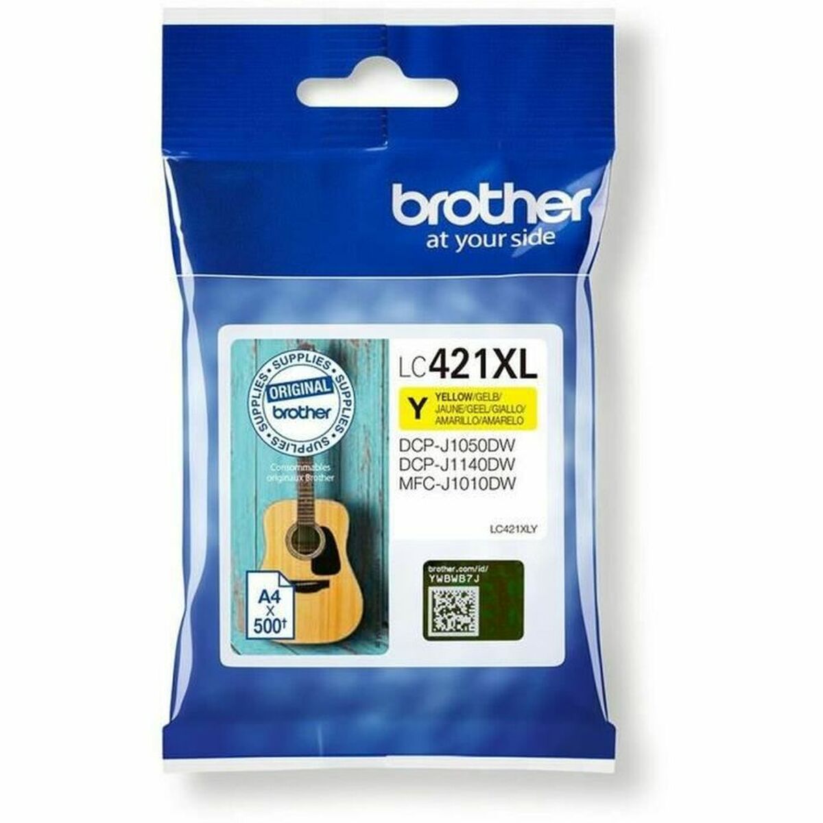 Original Bläckpatron Brother LC421XLY Gul (1 antal)