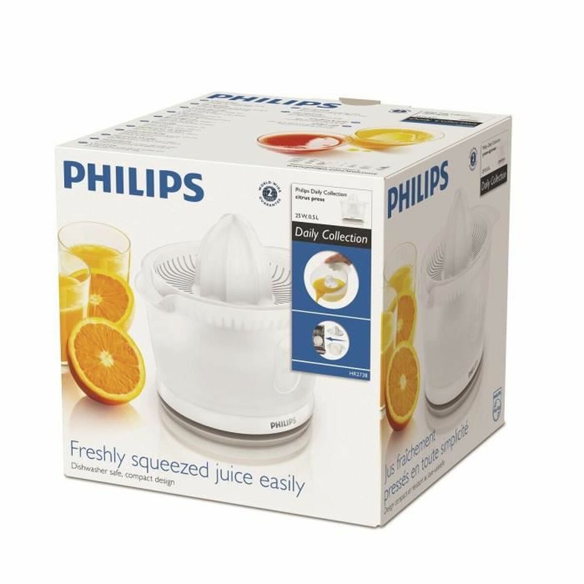 Elektrisk Juicepress Philips HR2738/00 500 ml Vit 25 W - 2