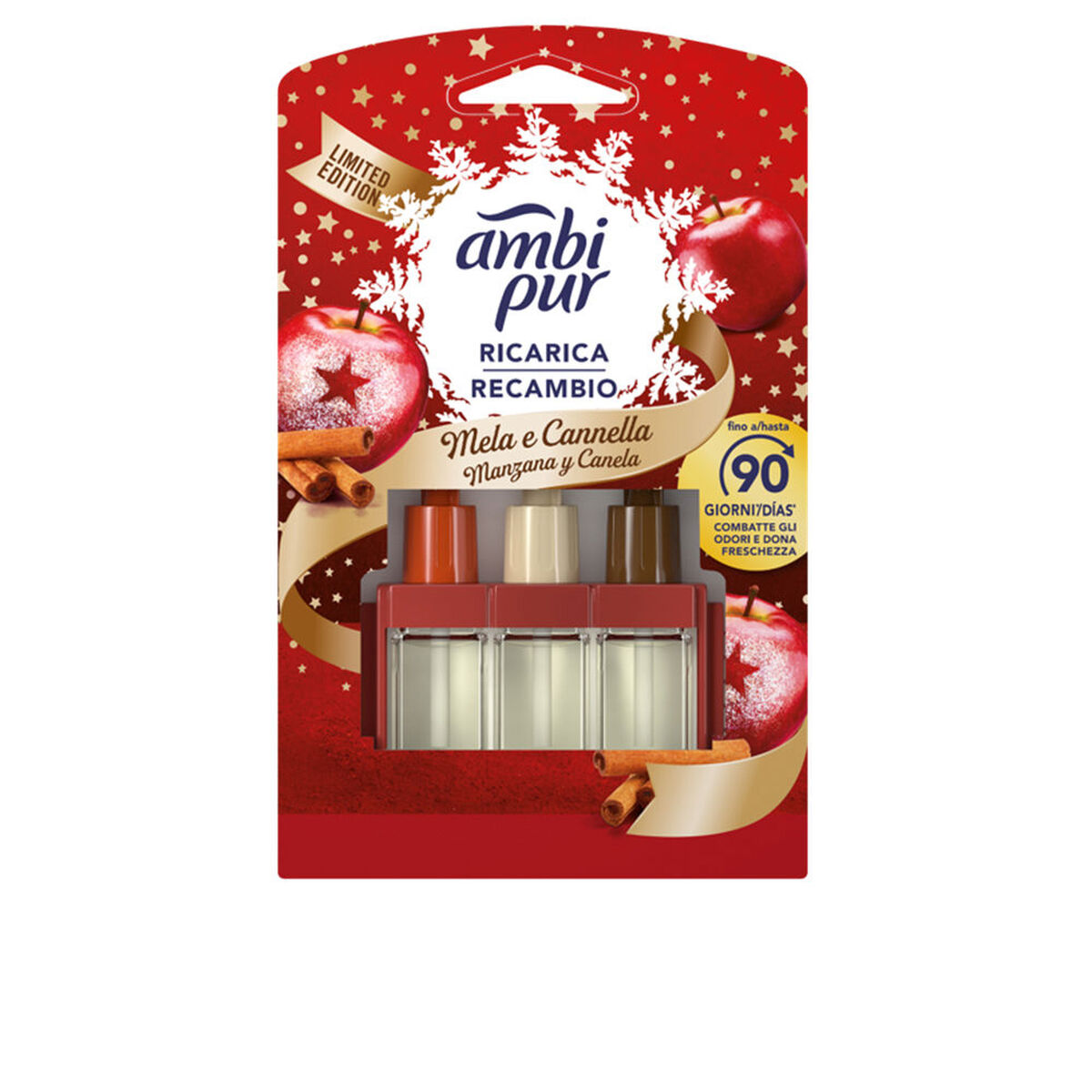 Refill Till Elektrisk Luftfräschare Ambi Pur 3VOLUTION Äpple Kanel 20 ml