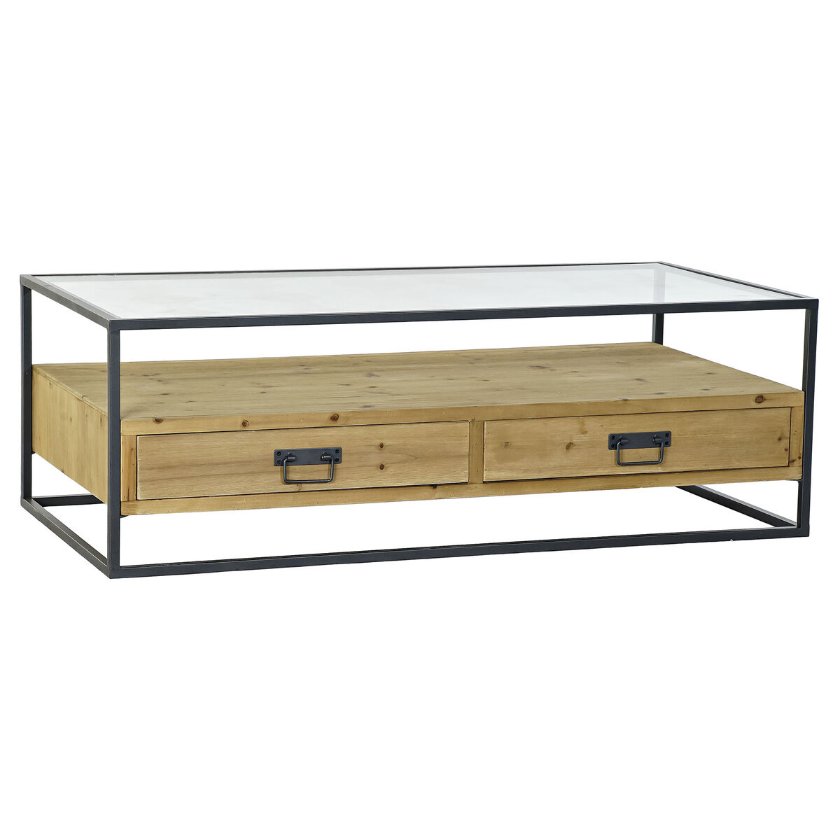 Soffbord DKD Home Decor Metall Glas Gran (120 x 60 x 40 cm) - 5