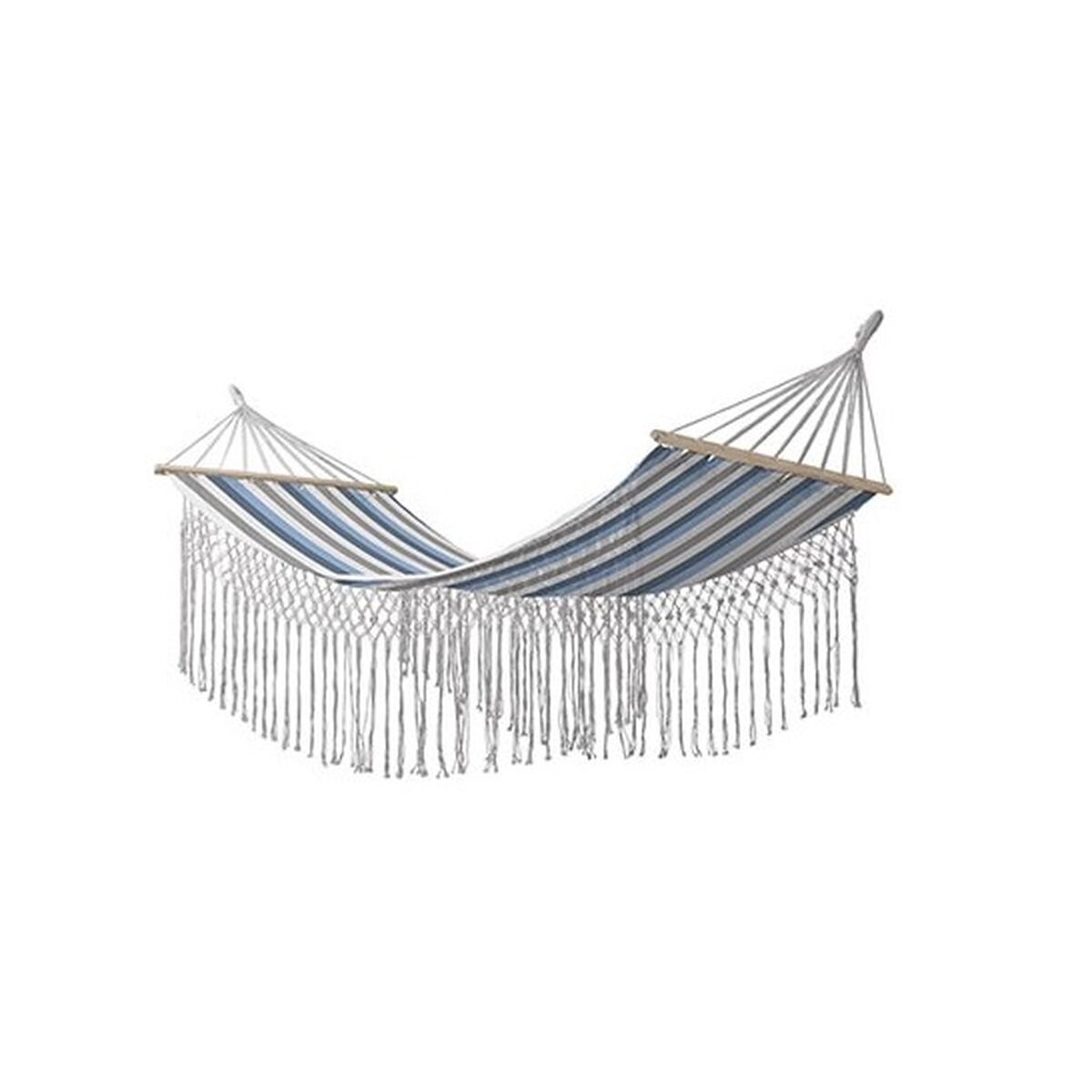 Hängmatta DKD Home Decor Ränder Blå Vit (200 x 100 x 5 cm) - 2