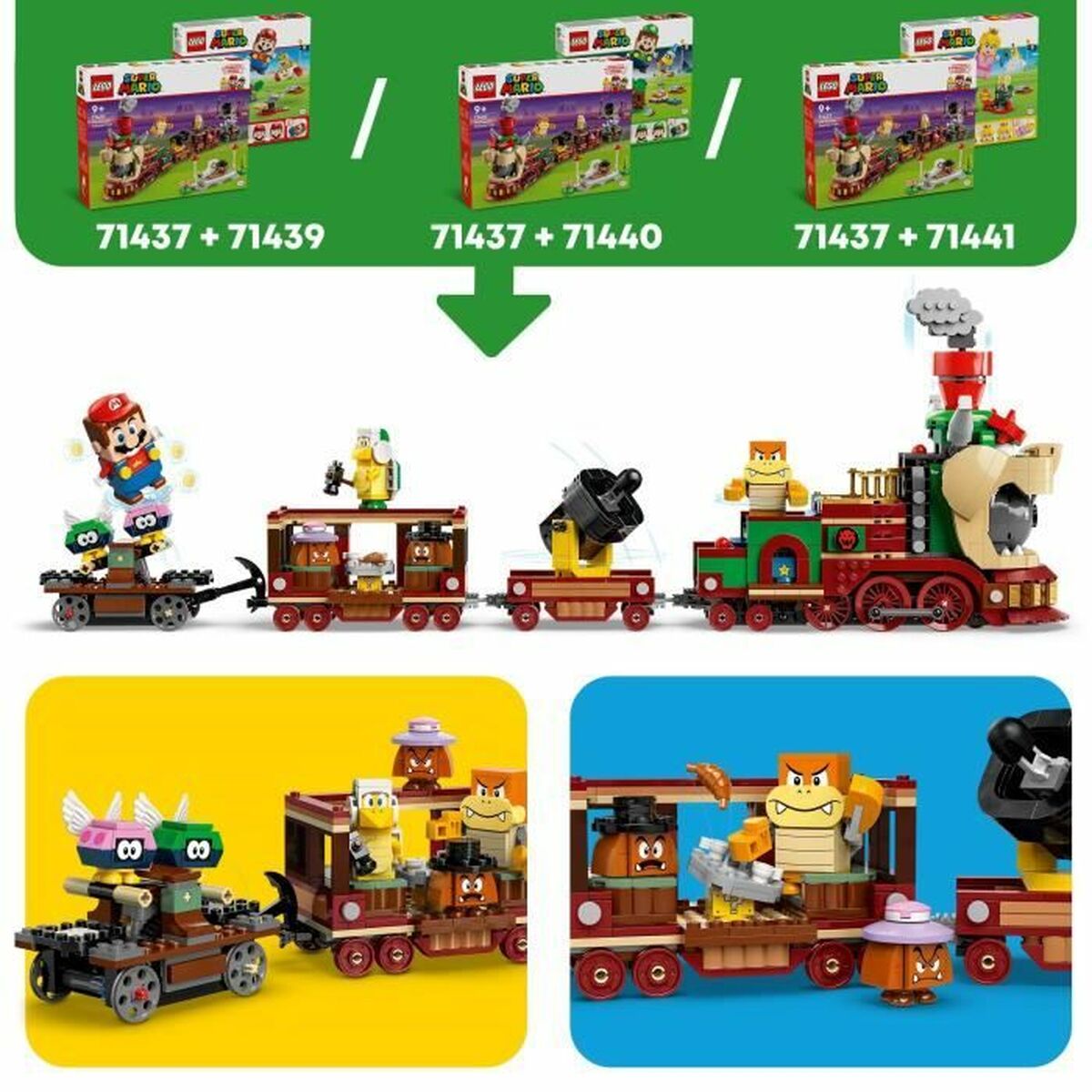 Byggsats Lego 71437 Bowser's Express Train Multicolour 1392 Delar - 3