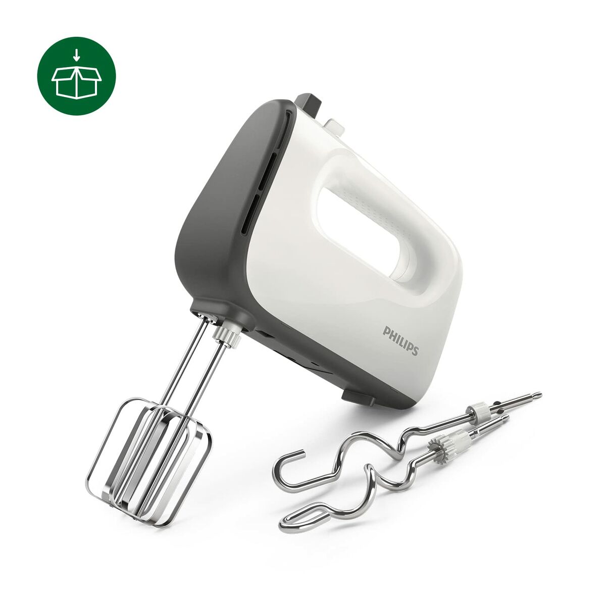 mixer-knådmaskinen med skål Philips HR3745/00 3 L Vit Grå 450 W 3 L - 3