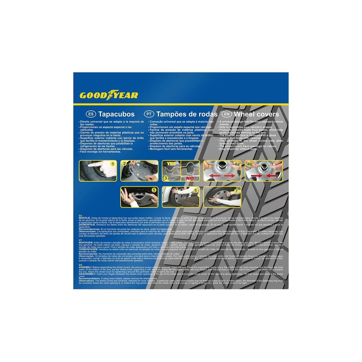 Navkapsel Goodyear ESTORIL Silver 15" - 4