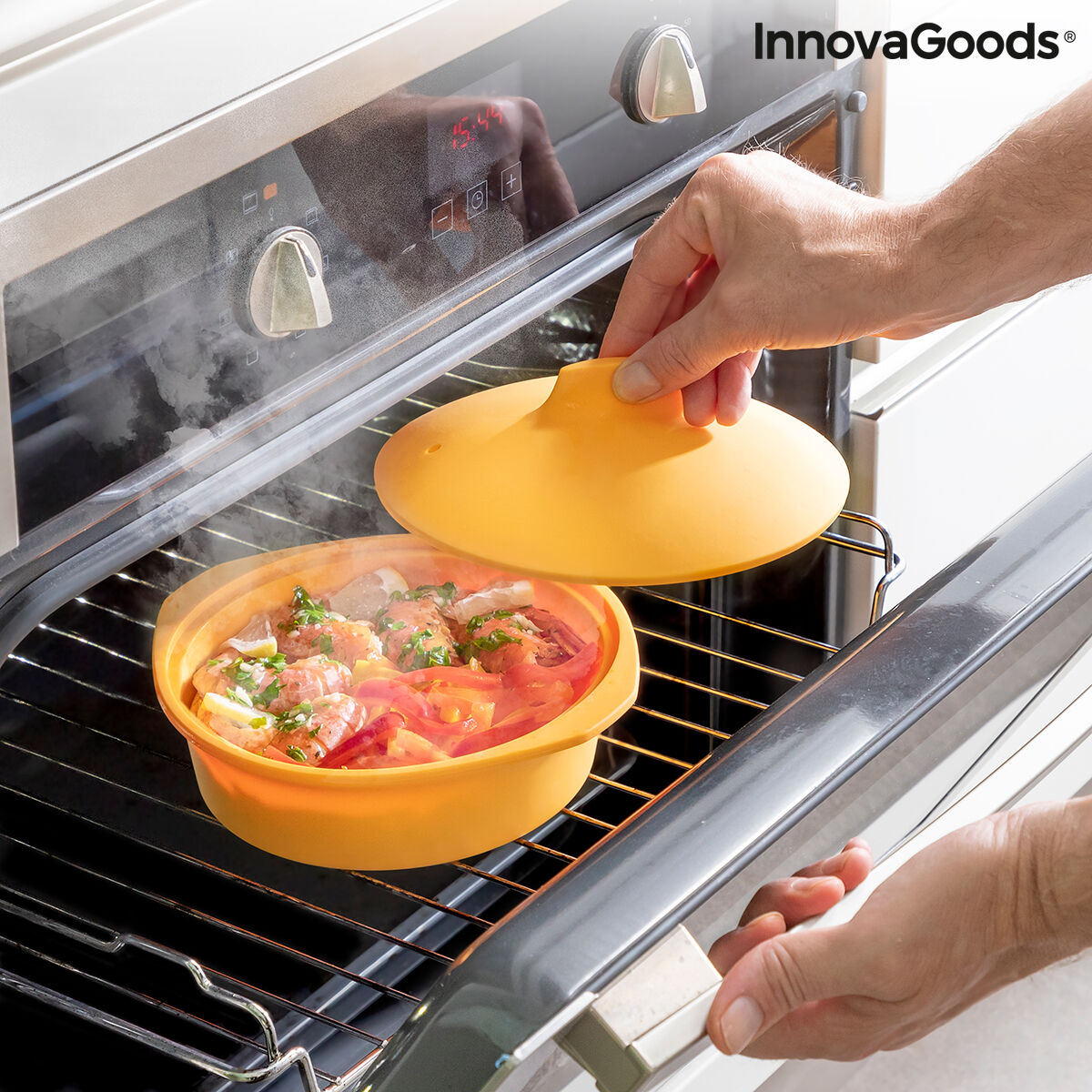 Multifunktionell silikonångare med recept Silicotte InnovaGoods (Renoverade A) - 3