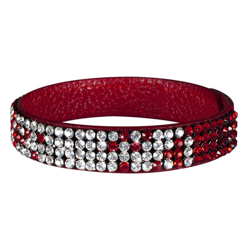 Damarmband Glamour GBR1-055 (21 cm) Röd Läder (18 - 19,5 cm) - 2