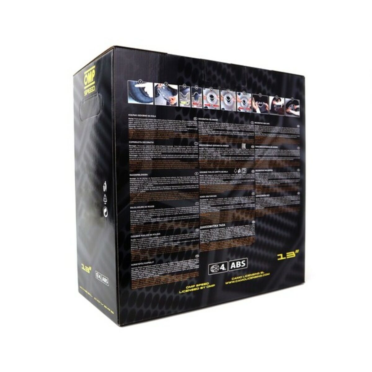 Navkapsel OMP Stinger Speed Svart Silvrig 13" (4 uds) - 22