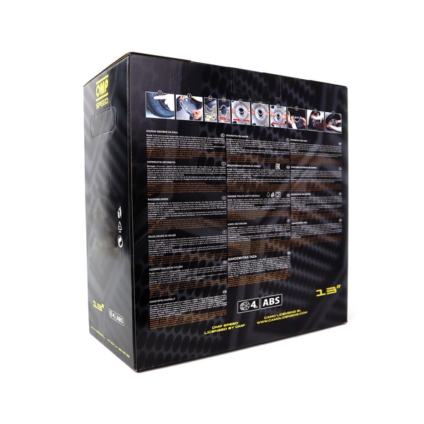Navkapsel OMP Stinger Speed Svart Silvrig 13" (4 uds) - 3