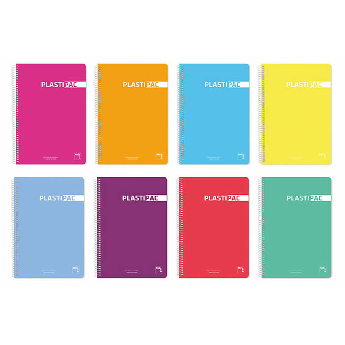 Anteckningsbok Pacsa Plastipac Multicolour Quarto 5 Delar 80 Blad