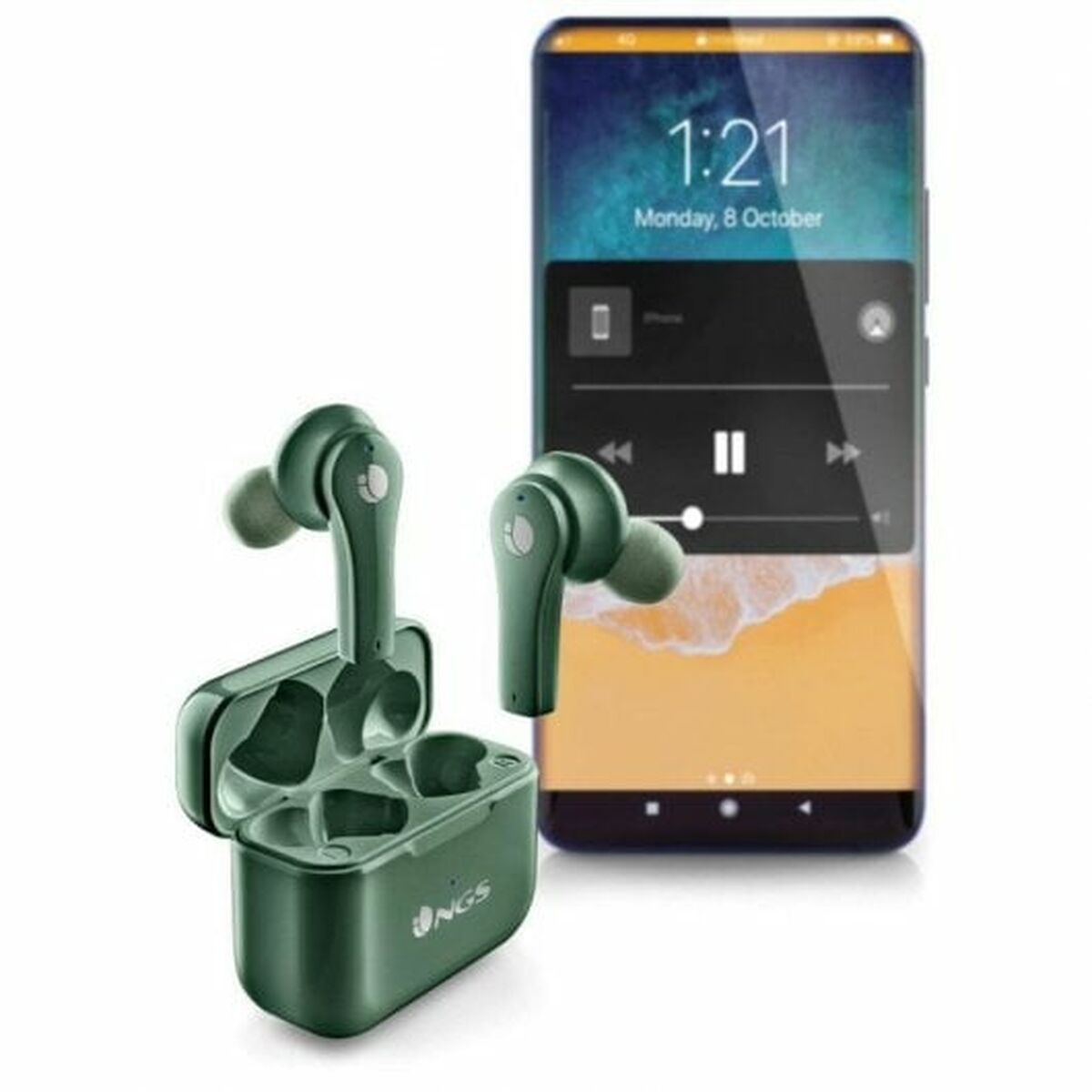 Ear Bluetooth hörlurar NGS ARTICABLOOMGREEN Grön - 4
