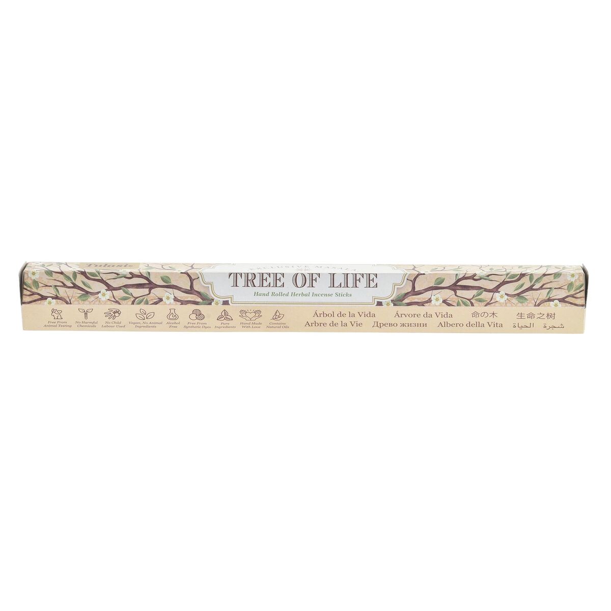 Rökelse DKD Home Decor Tree Of Life Ljusbrun (25 x 8,5 x 6 cm) (15 pcs)