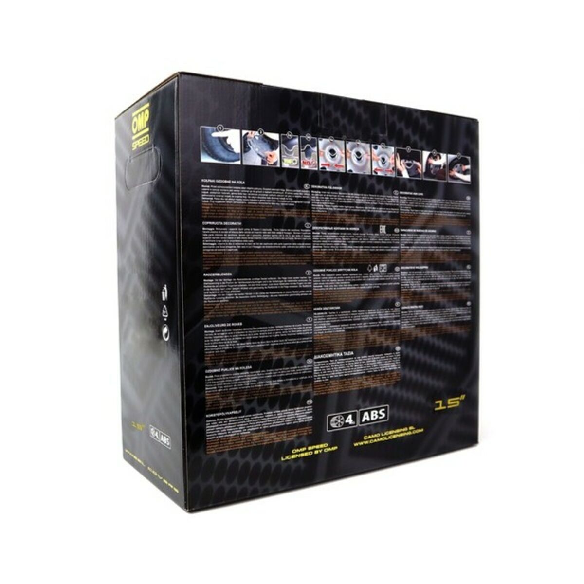 Navkapsel OMP Stinger Speed Svart Silvrig 15" (4 uds) - 22