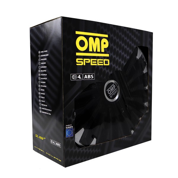 Navkapsel OMP Stinger Speed Svart Silvrig 15" (4 uds) - 6