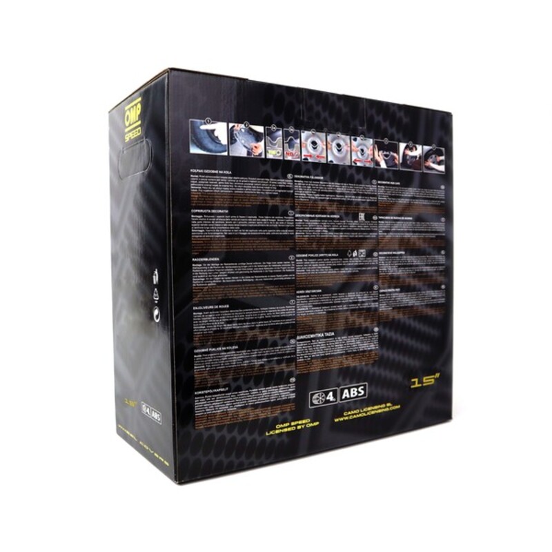 Navkapsel OMP Stinger Speed Svart Silvrig 15" (4 uds) - 10