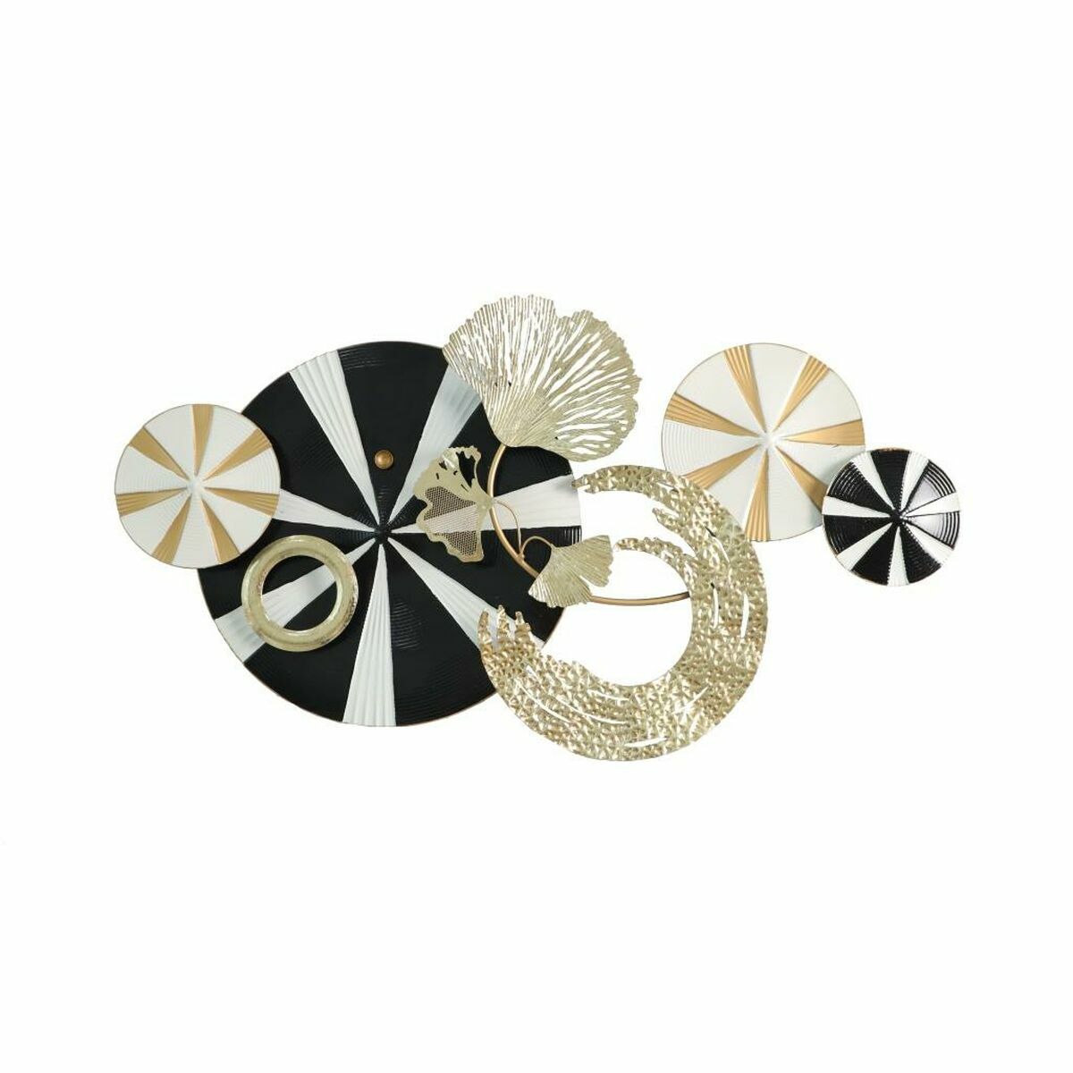 Väggdekoration DKD Home Decor Svart Gyllene Metall Modern (91 x 8,3 x 49,5 cm) - 2