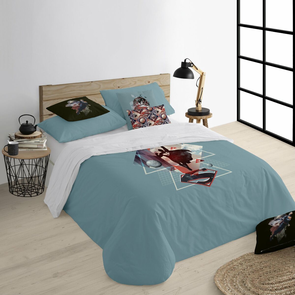 Påslakan Superman Superman Geometric Multicolour 175 Trådar 140 x 200 cm - 3