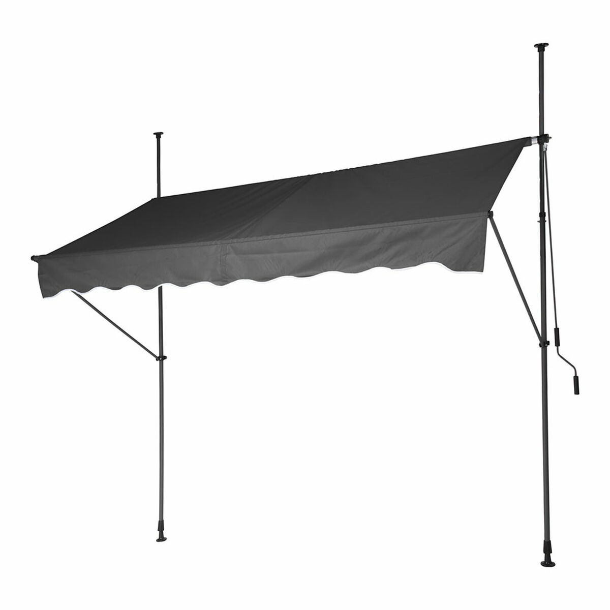 Markis Justerbar Grå Polyester 250 x 120 cm
