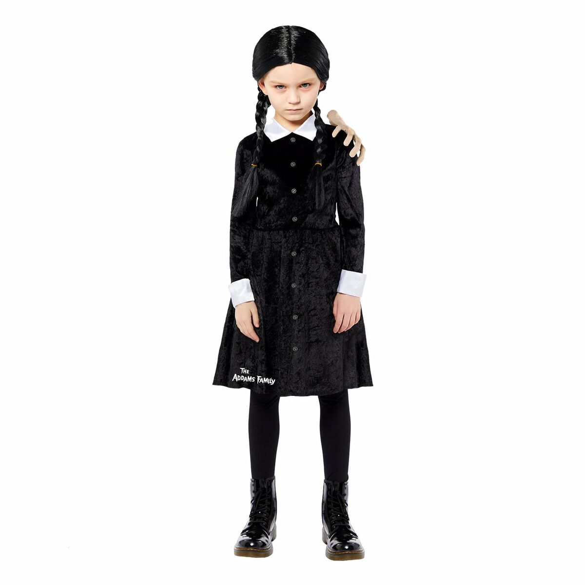Maskeraddräkt för barn Wednesday Addams 8-10 år - 2