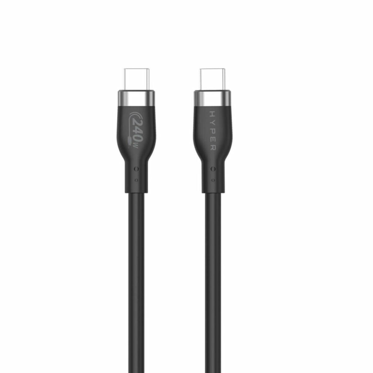 USB-C-kabel Hyper HJ4002BKGL Svart 2 m