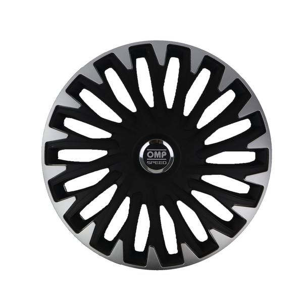 Navkapsel OMP Stinger Speed Svart Silvrig 16" (4 uds)