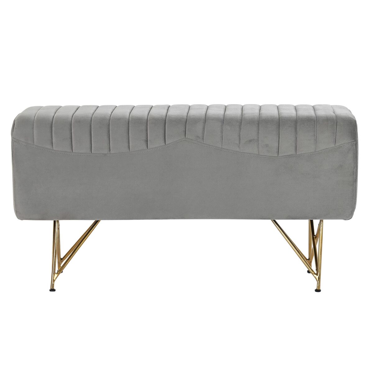 Sittpall DKD Home Decor   90 x 31 x 47 cm Grå Gyllene Metall - 3