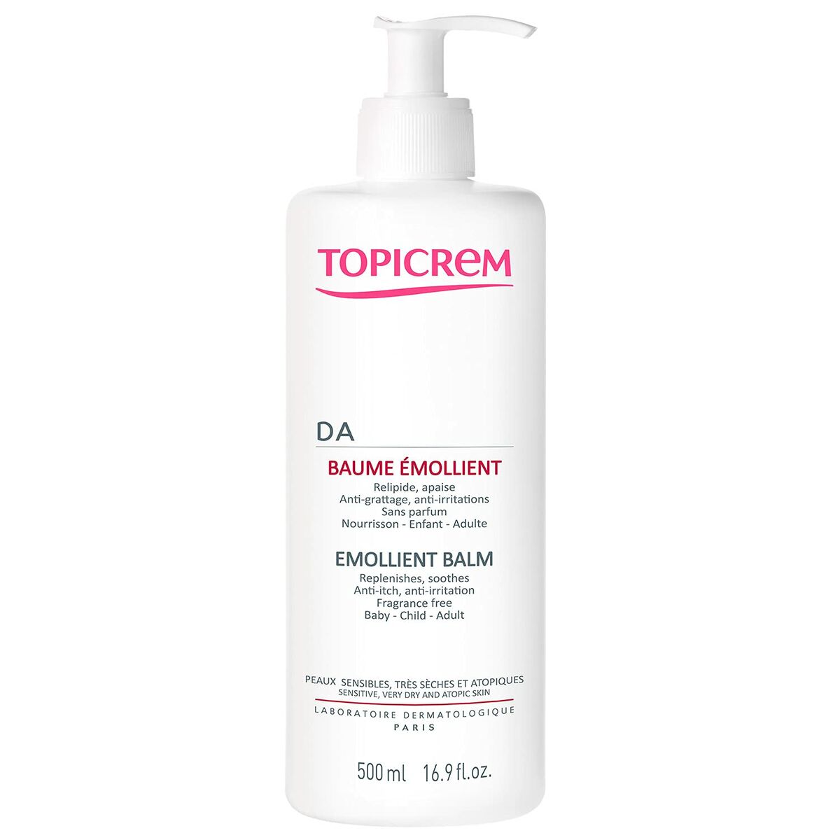 Balsam som lindrar kloda och irritation Topicrem DA 500 ml