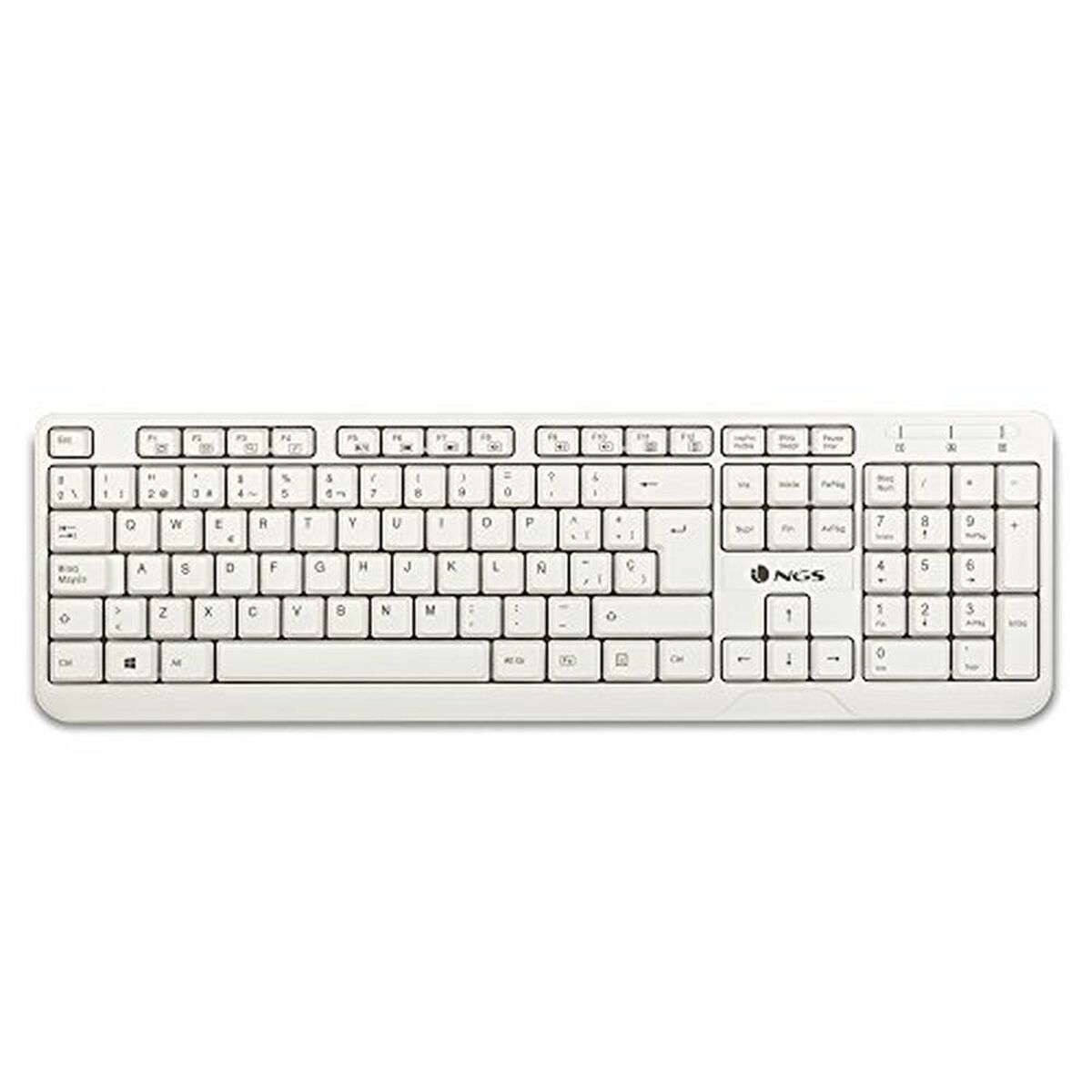 Tangentbord NGS Spike Vit Qwerty Spanska