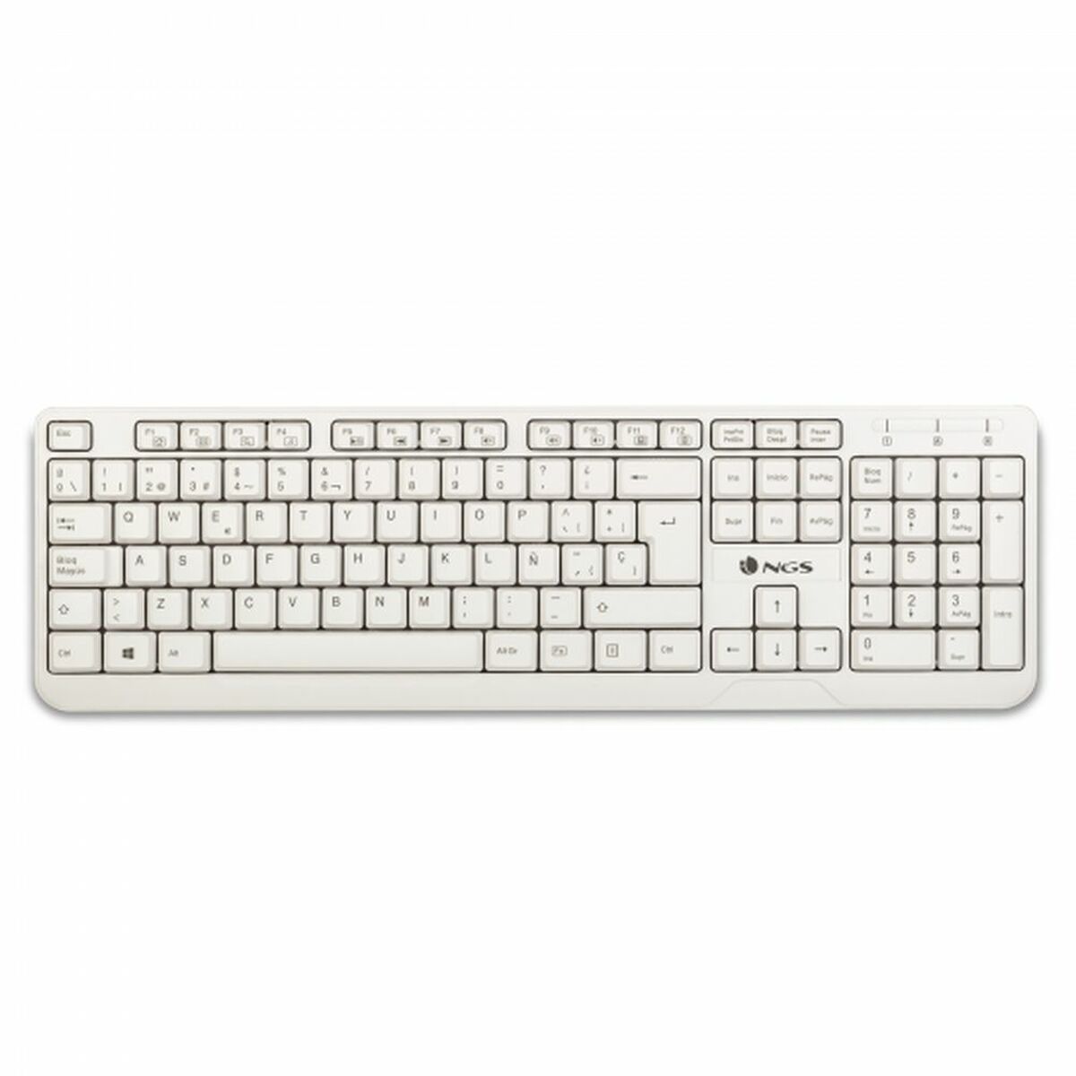 Tangentbord NGS Spike Vit Qwerty Spanska - 4