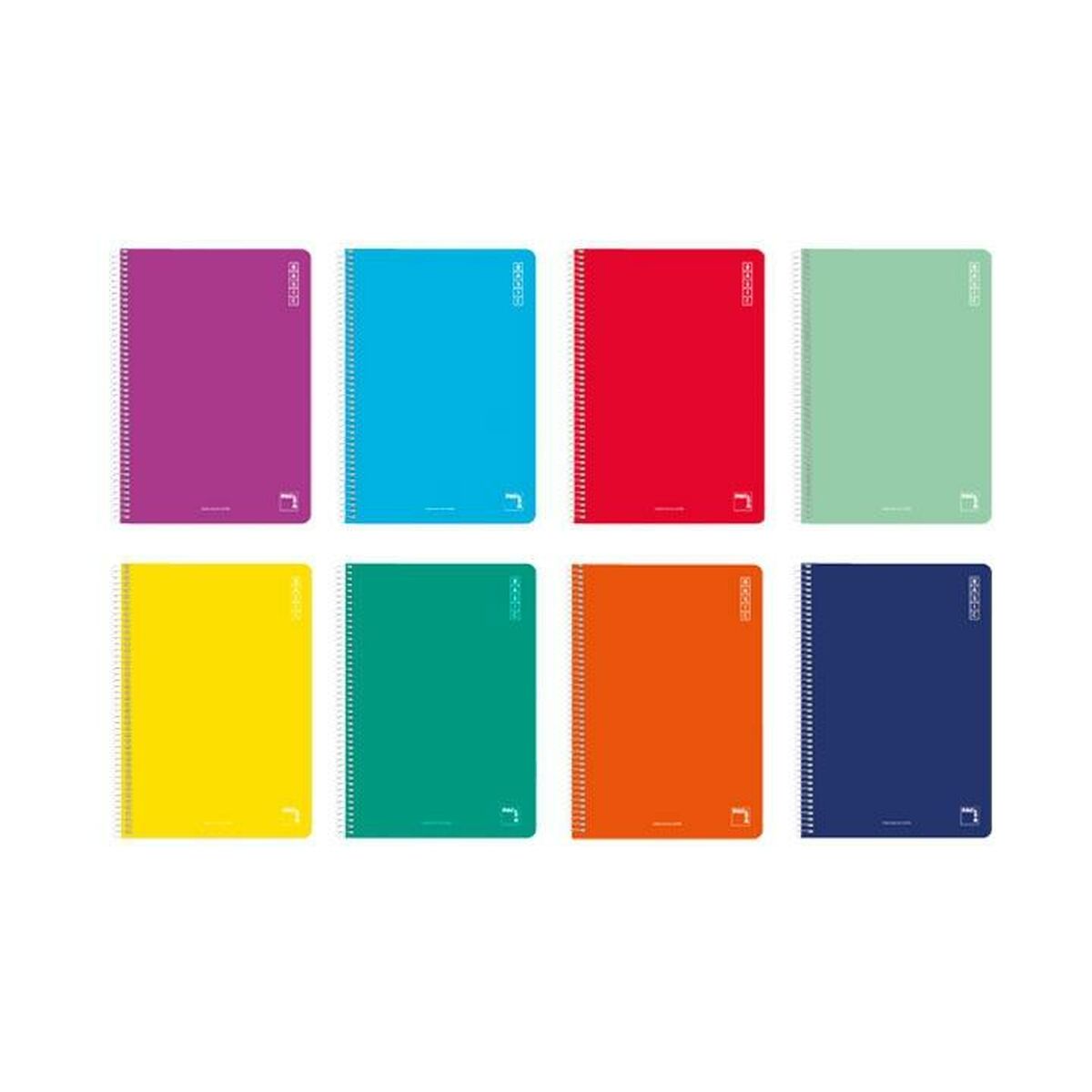 Anteckningsbok Pacsa Basic Multicolour Quarto 80 Blad 10 Delar