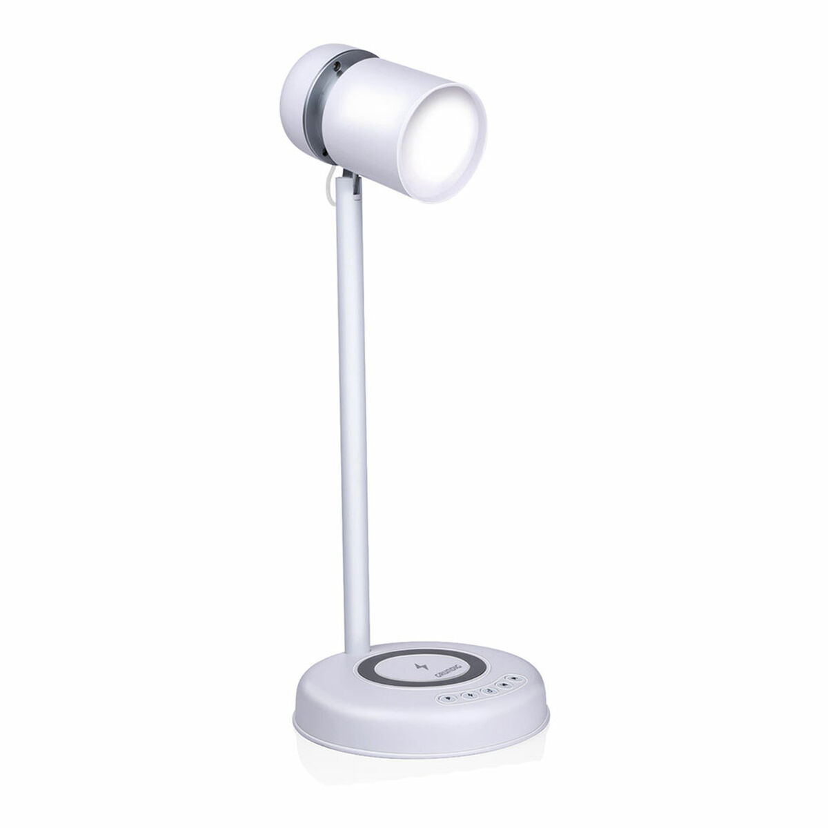 LED-lampa med högtalare och trådlös laddare Grundig Vit 15 W 76 Lm Ø 12 x 34 cm Plast 3 i 1