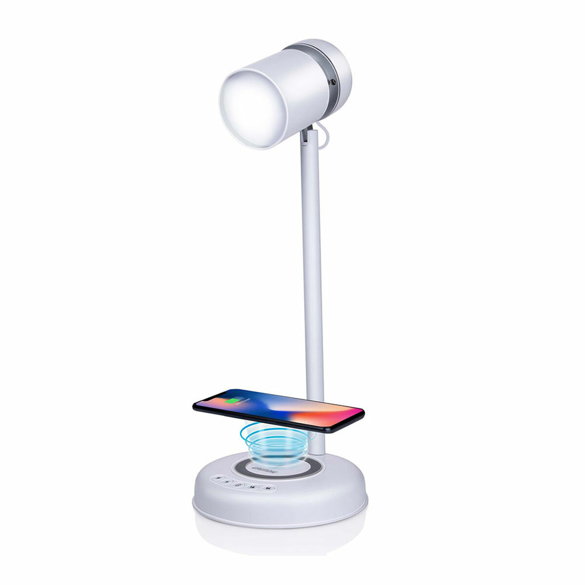 LED-lampa med högtalare och trådlös laddare Grundig Vit 15 W 76 Lm Ø 12 x 34 cm Plast 3 i 1 - 3