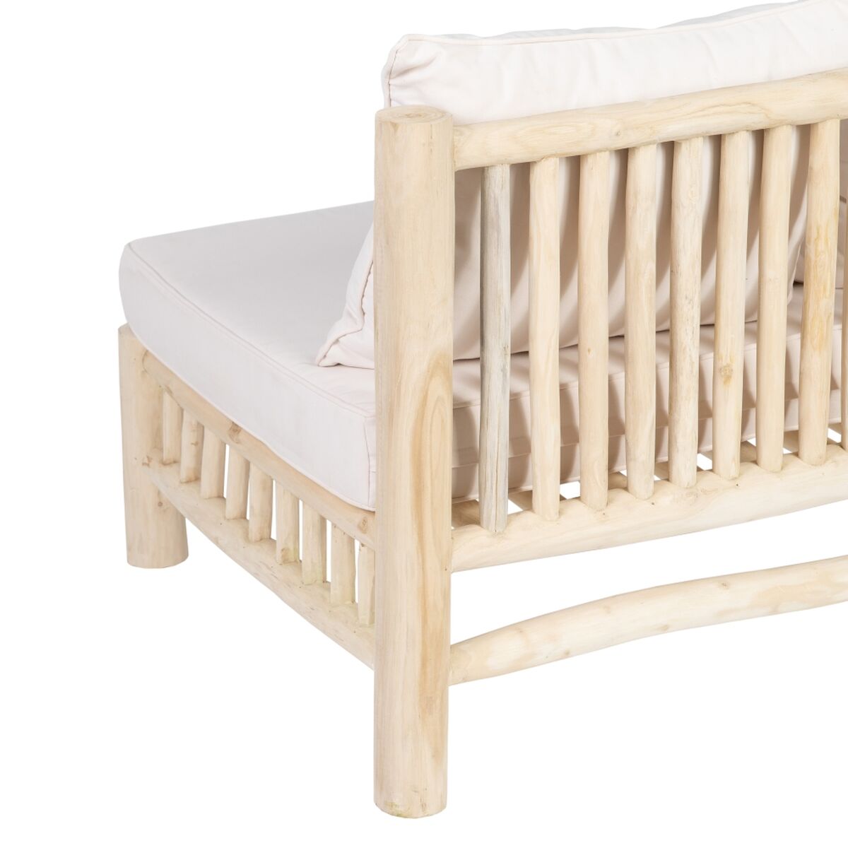 2-mans soffa AKAR Naturell teakträ 131 x 80 x 77,5 cm - 5