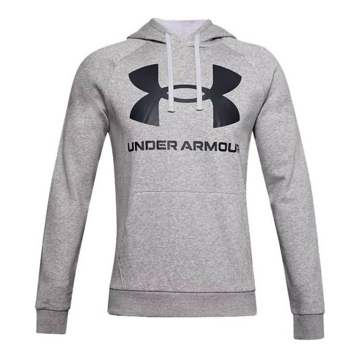Tröja med huva Herr Under Armour Rival Big Logo Ljusgrå - 5