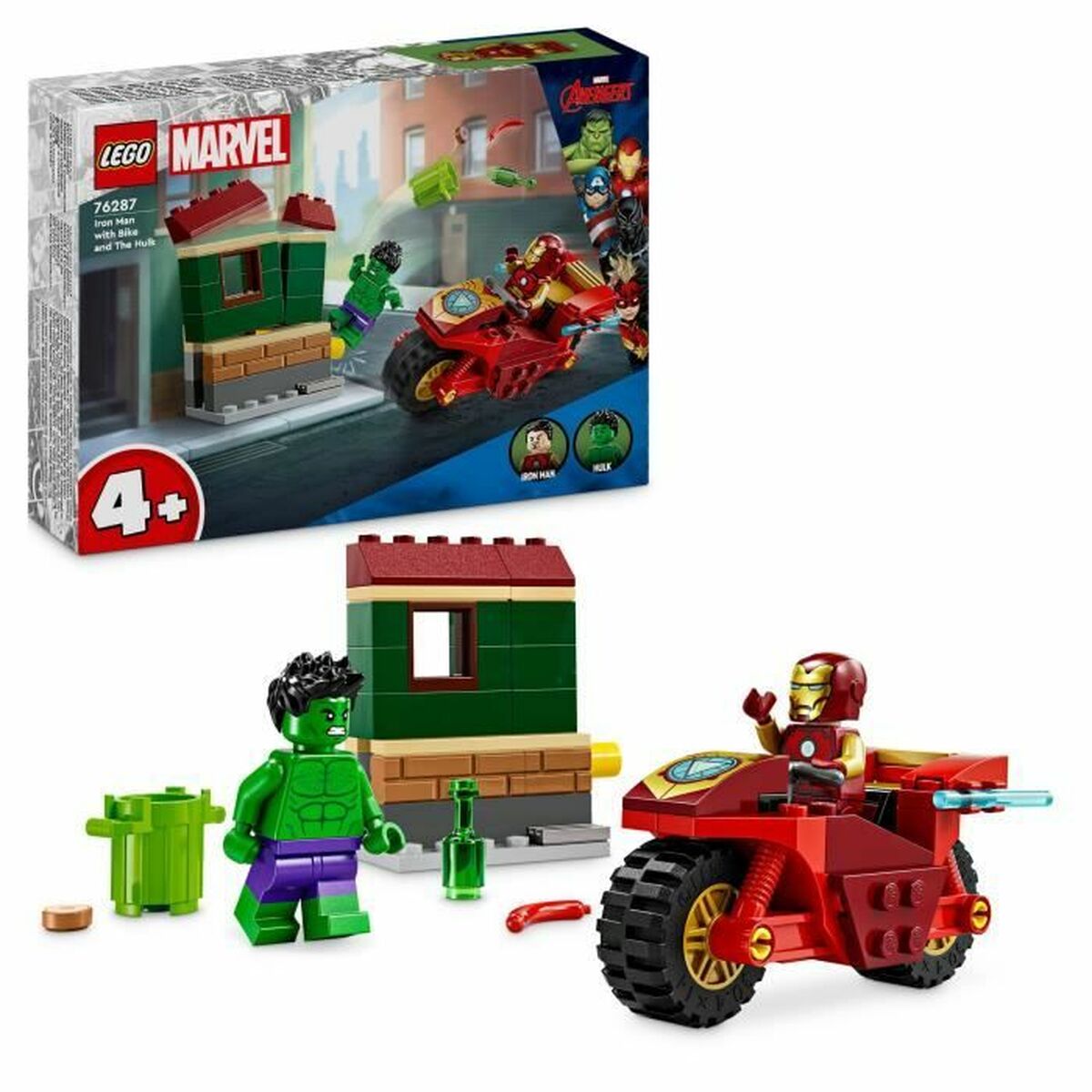 Prydnadsfigur Marvel Iron Man & Hulk Lego 76287