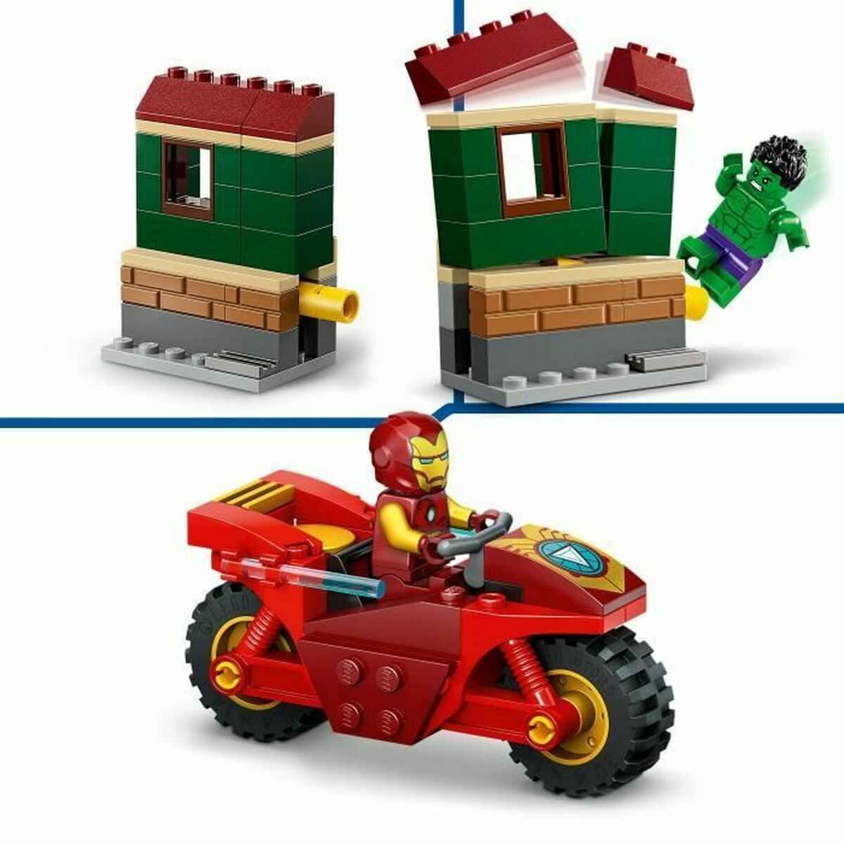 Prydnadsfigur Marvel Iron Man & Hulk Lego 76287 - 3