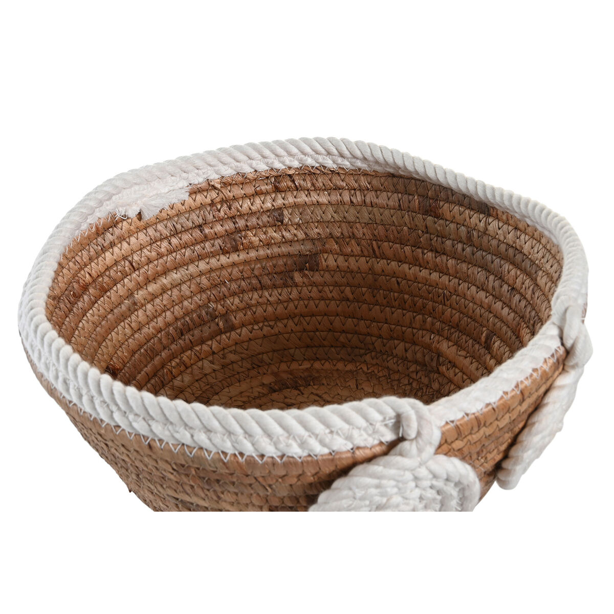 Bordsdekoration DKD Home Decor Vit Naturell Snöre Naturliga fibrer 29 x 29 x 14 cm 30 x 30 x 14 cm 32 x 32 x 14 cm - 2