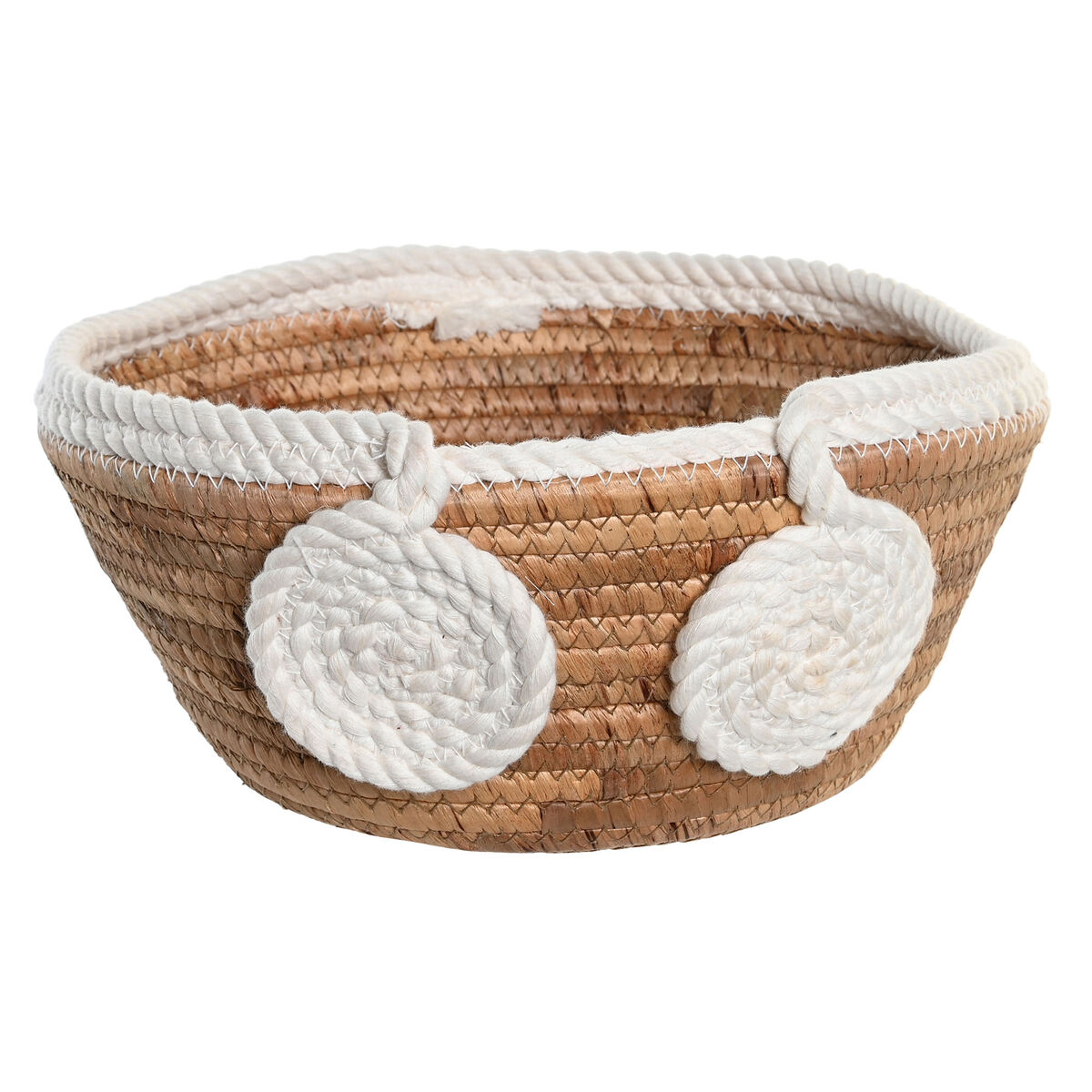 Bordsdekoration DKD Home Decor Vit Naturell Snöre Naturliga fibrer 29 x 29 x 14 cm 30 x 30 x 14 cm 32 x 32 x 14 cm